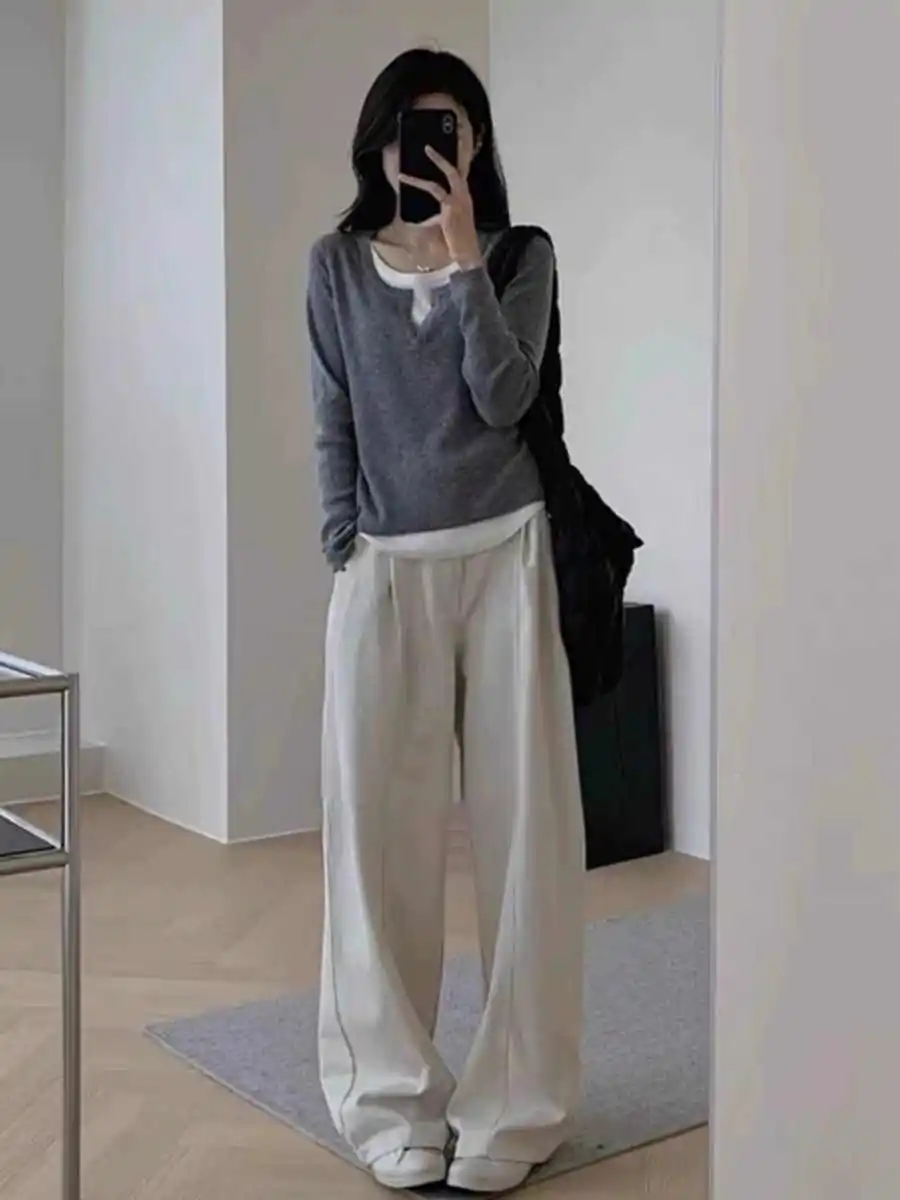 

Pullovers Womens Sweater Ladies Winter Loose Quality Basic Woolen Knitted Fitted Cotton Cute Fashion Sleeve Casual White Commute