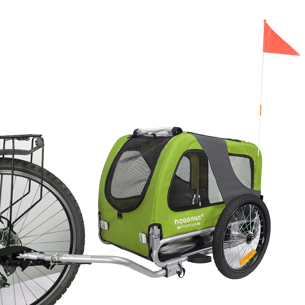 Dog Bicycle Trailer Foldable, Sturdy Quick-release Pet Dog Stroller Jogger,For Storage And Transport, Red And Black