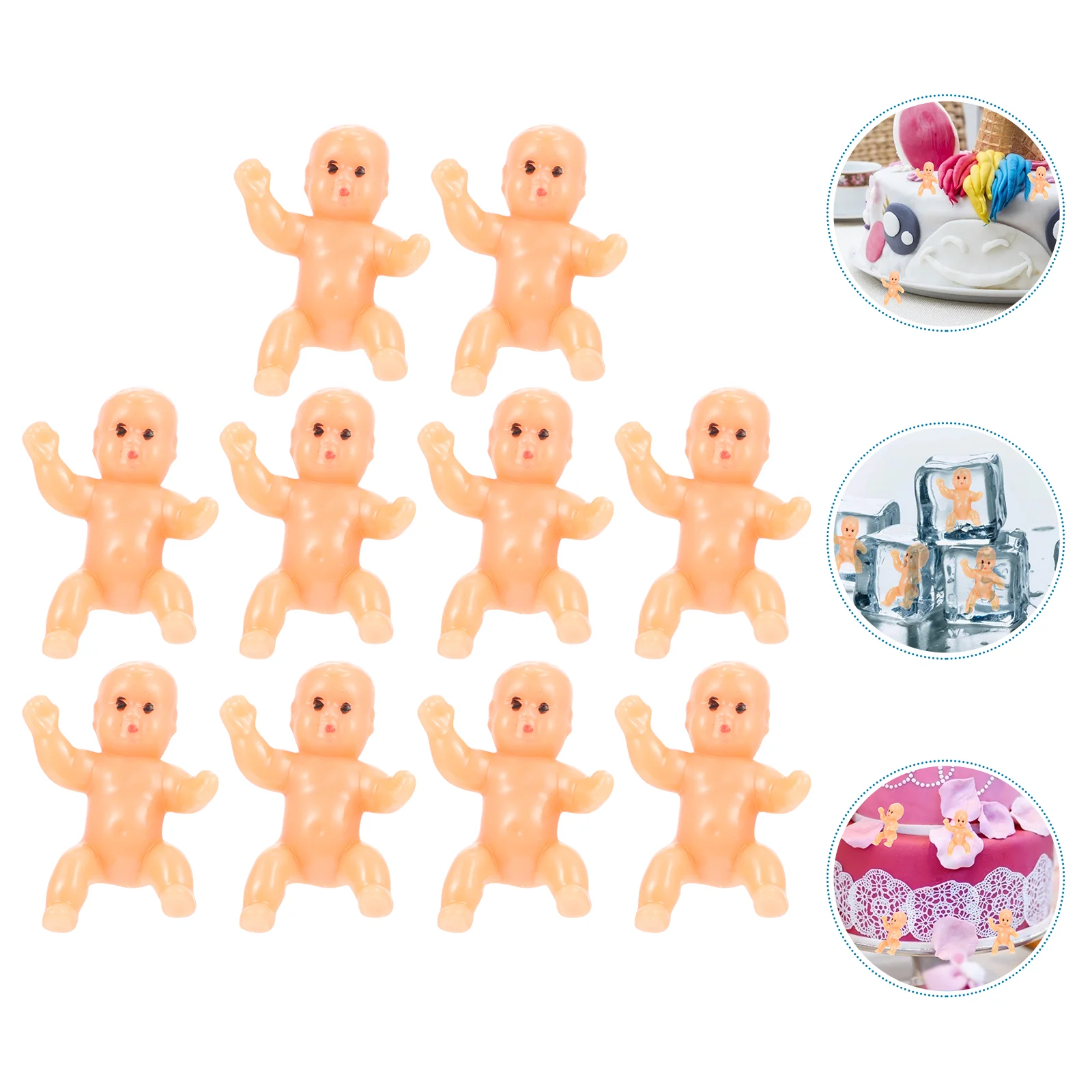 

30 Pcs Baby Full Moon Gift Newborn Figurines Statuette for Shower Plastic Reborn Dolls