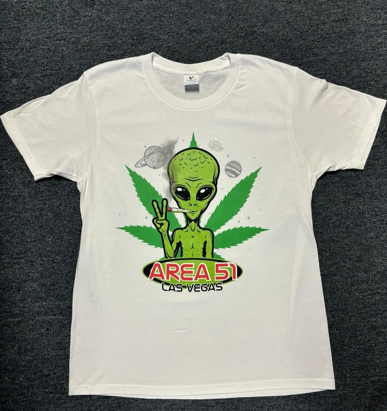 

White Area 51 las Vegas Alien t shirts Small Medium large