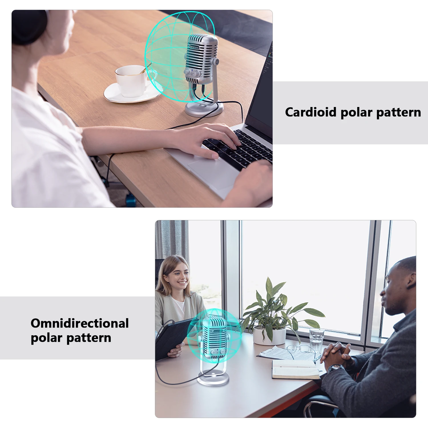 ميكروفون USB لسطح المكتب Saramonic Xmic Z5 لأجهزة Android اللوحية Mac Windows وأجهزة الكمبيوتر المنزلية وتسجيل البث والبث