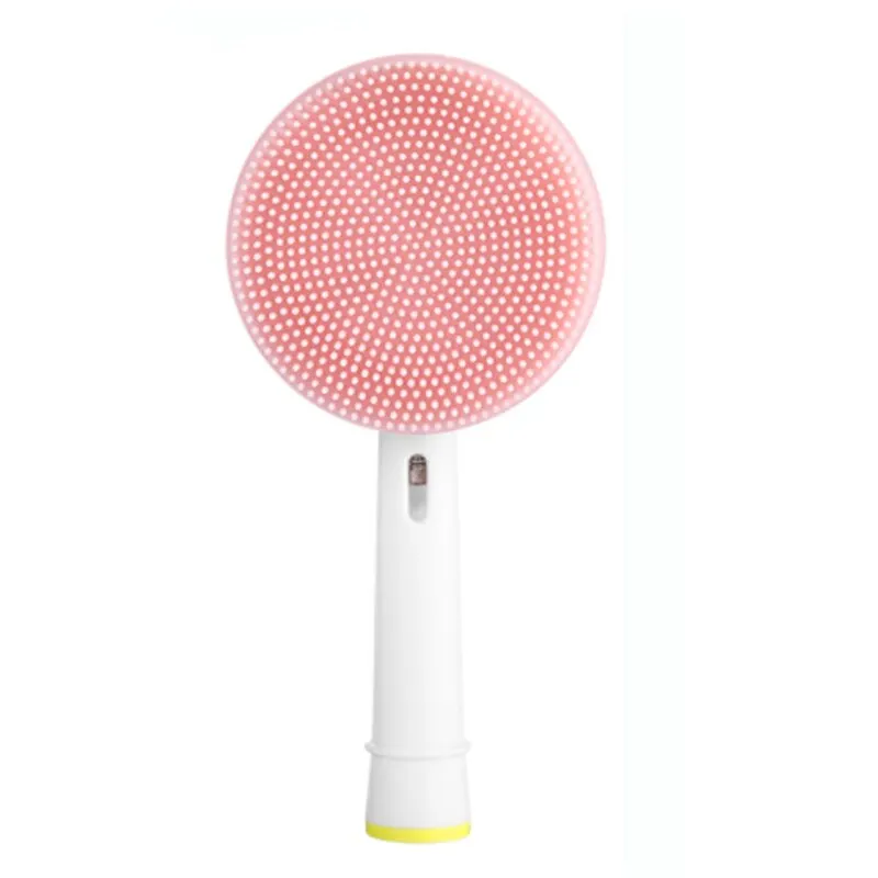 Waterproof Silicone Face Spin Brushes Facial Cleansing Brush Replacement Head Compatible with Oral BElectric Toothbrush Bases