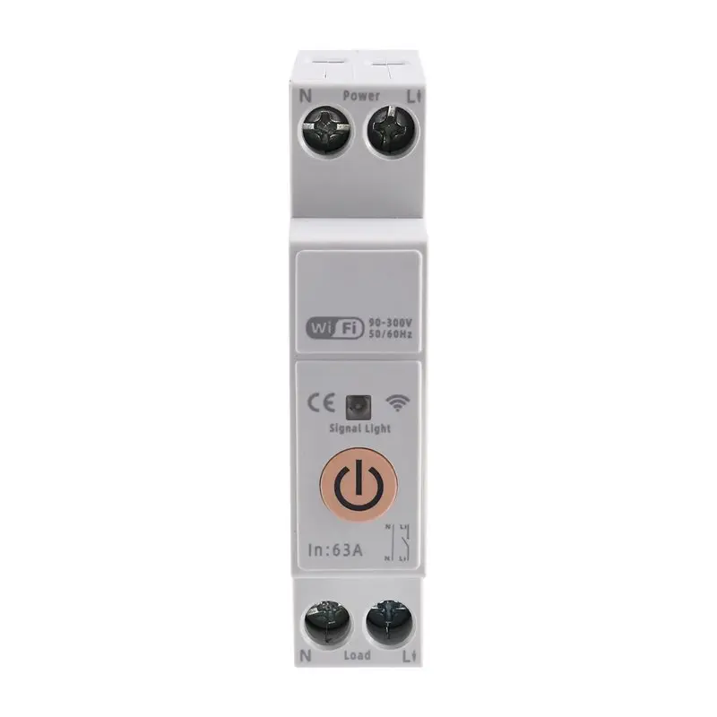 

ABMF-TUYA Wifi Smart Switch Energy Meter 63A 1P+ N MCB Circuit Breaker Timer Functionality Relay