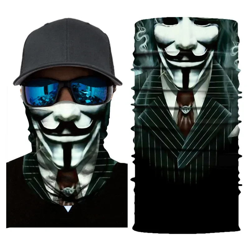 

Multifunction Hiking Scarf Cycling Bandana Sun Protection Funny Skull Balaclava Headband Neck Warmer Elastic Seamless Face Mask