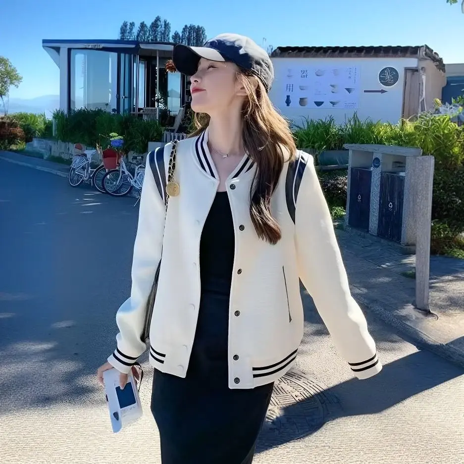 

Американская ветровка Sle, бейсбольная куртка, тонкая бархатная длина до плеч, модная весенне-осенняя верхняя одежда для пар, модная