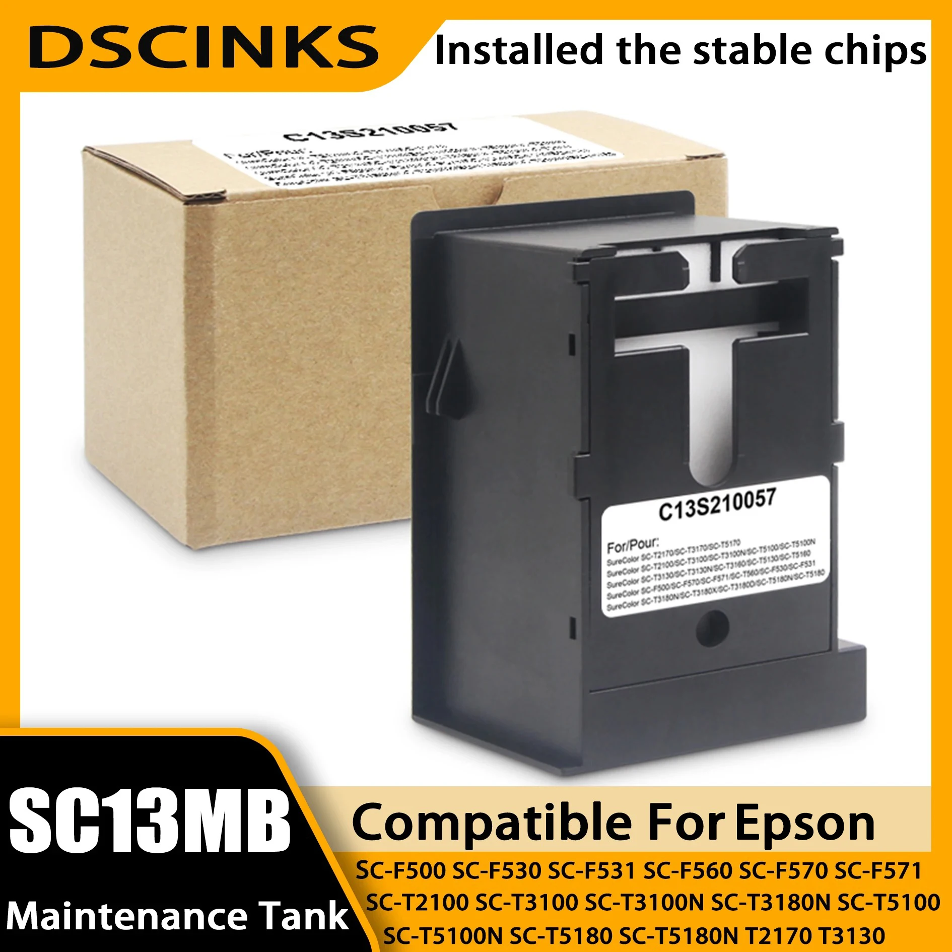 

S2100 C13S210057 SC13MB Ink Maintenance Box For Epson SureColor SC-F531 SC-F560 SC-F570 SC-T2100 SC-T3100 T5130 T5160 Printers