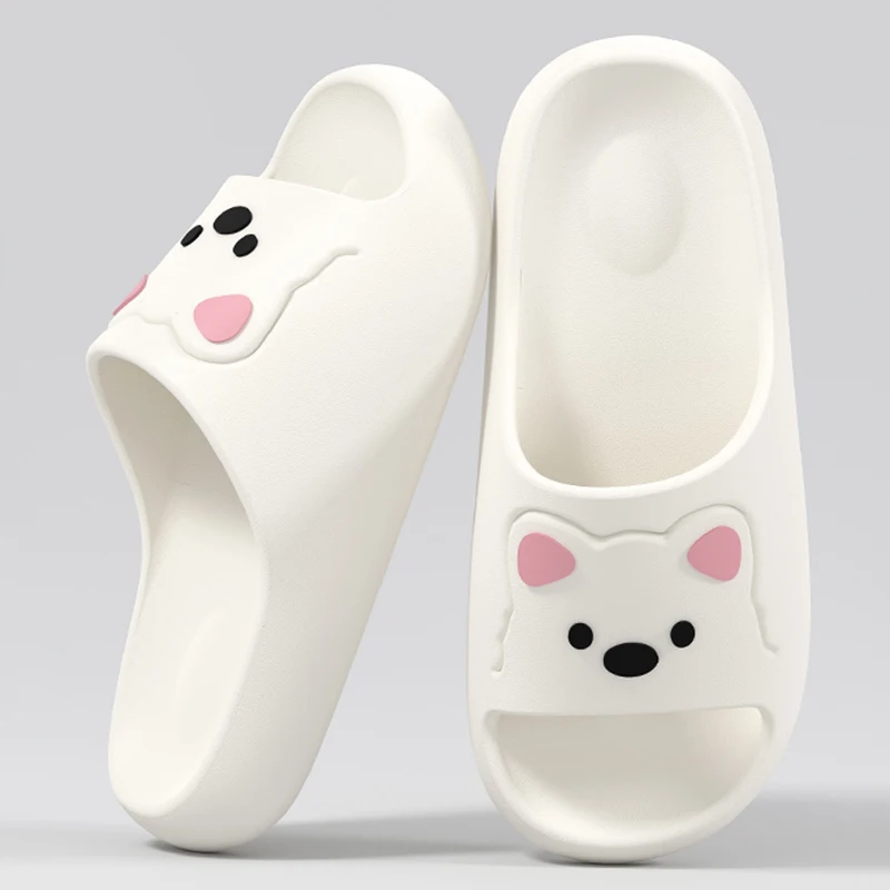 Cartoon Soft Sole Home Slippers Women Indoor Non Slip Bathroom Shower Slides Woman Comfortable Summer Eva Cloud Slippers Female