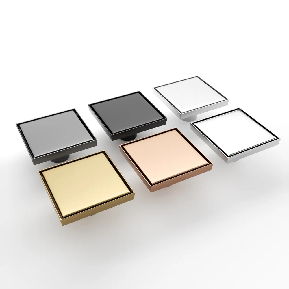High Quality 304 Stainless Steel Square Linear Bathroom Drains Anti-Rust Finish Customizable Styles Easy Installation