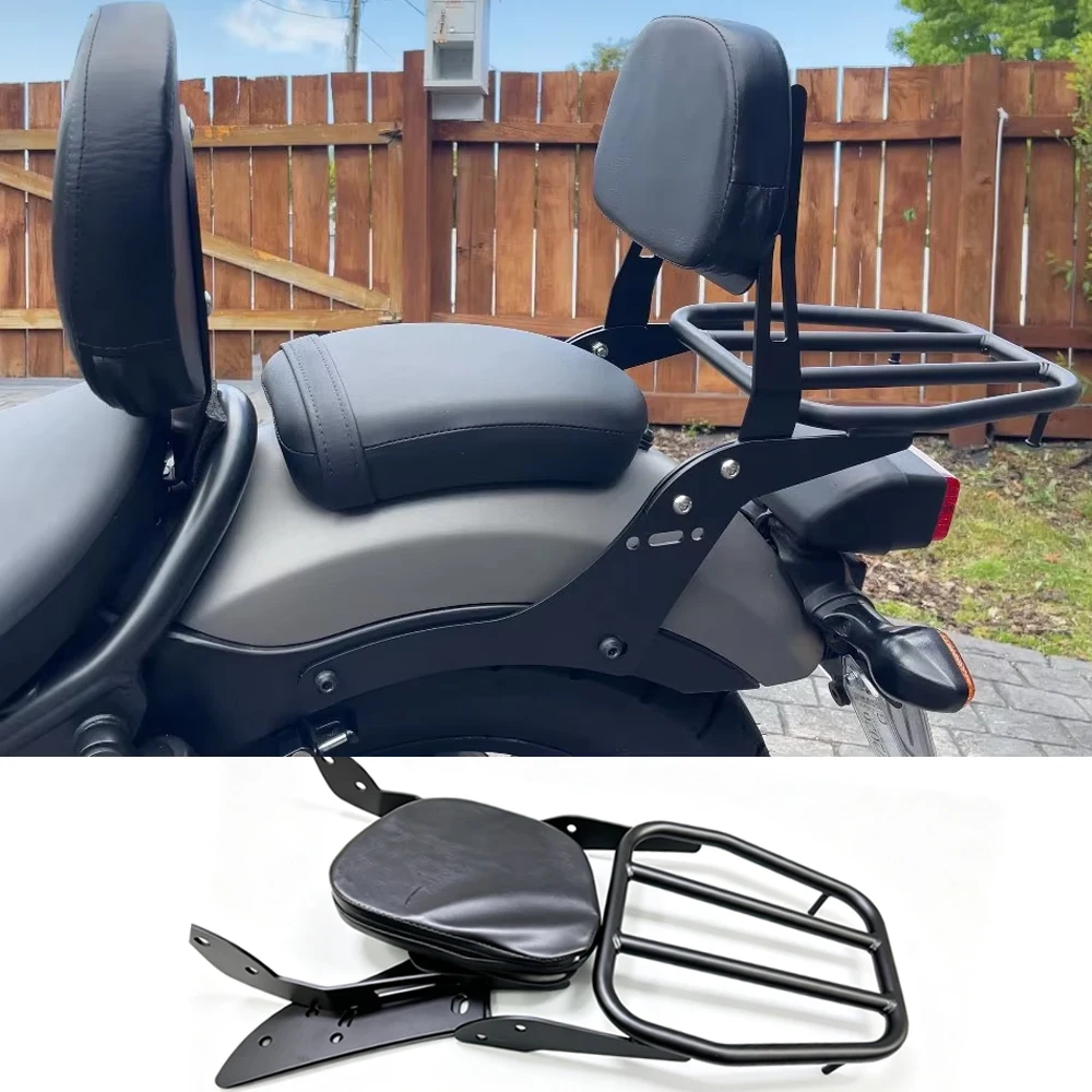 For Honda Rebel 250 Backrest Detachable Sissy Bar With Rear Luggage Rack CA250 2017 2018 2019 2020 CMX250 Accessories Moto Parts
