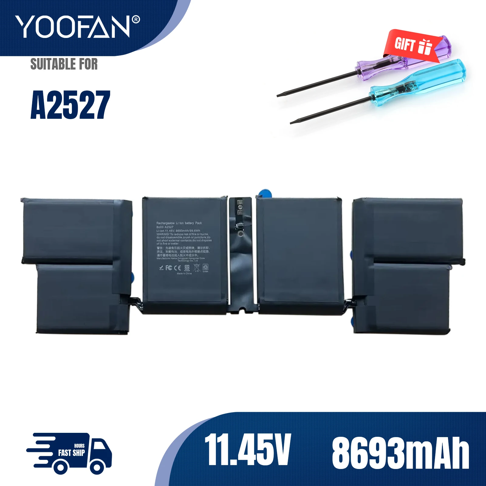 

YOOFAN Bateria of ordenador портативный A2527 для Apple MacBook Pro, 16 импульсов, A2485 (иск 2021 г.), MK183LL/A MK193LL/A