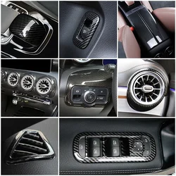 For Mercedes Benz CLA Class C118 W118 CLA180 CLA200 CLA220 CLA260 Car Center Console Part Carbon Fiber Refit Trim Anti Scratch