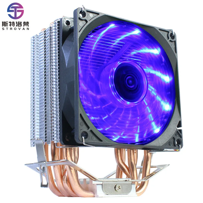 

6-Pin Copper Tube RGB LED CPU Radiator for Desktop Computer 1366 X79 X99 Motherboard Silent 12V Cooling Fan CPU Cooler Heatsink