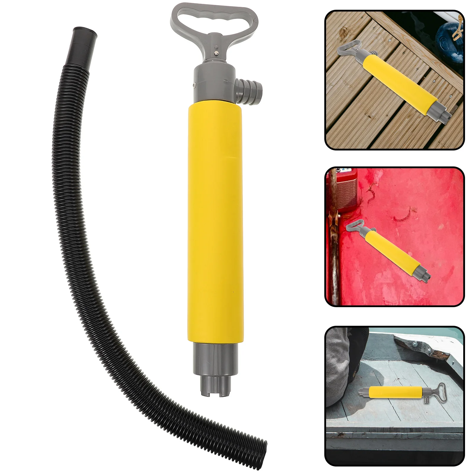 1 مجموعة قارب المياه الصرف السريع لمضخة نزح لقوارب الكاياك إمدادات قوارب الكاياك اكسسوارات البحرية استخدام مضخة نزح اليد #4