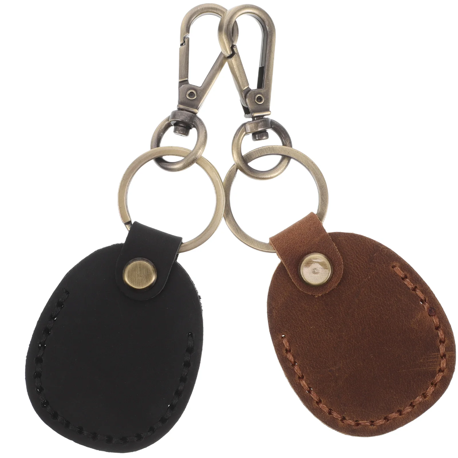 

2pcs Pu Access Card Holder Vintage Key Fob Case For Residential Office Entry Multifunctional Storage Sleeve Ergonomic Design
