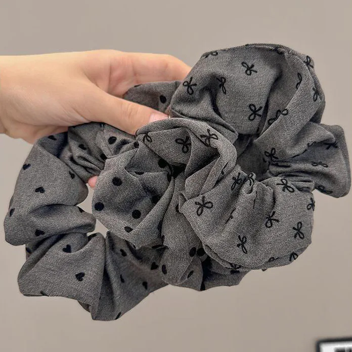 1 Pcs Women's Hair Ties Bow Sweet Cute Kawaii Hairbands Fashionable Versatile Hair Accessories Girls Polka Dot High Elasticity