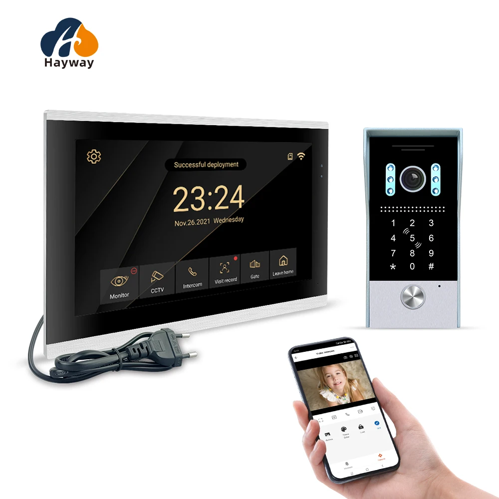 10 inch HD villa video intercom 1080P doorbell for home TUYA app wireless intercom call unlocking, etc