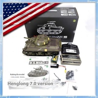 Rc Henglong Large Remote Control Tank M4a3 Sherman Multi Functional Battle Simulation Tank Toy Model New Year Gift For Child