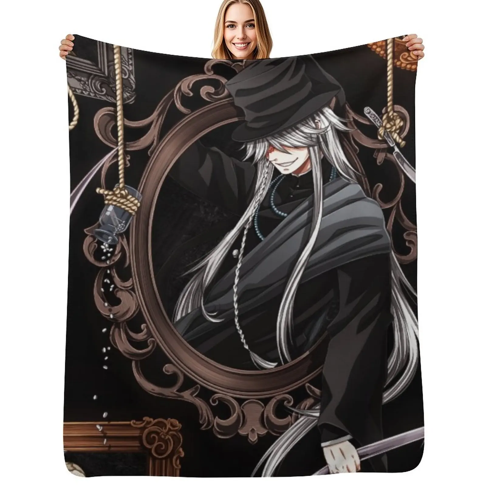 

Undertaker black butler Throw Blanket Moving Blankets For Bed Summer Beddings Comforter Blankets