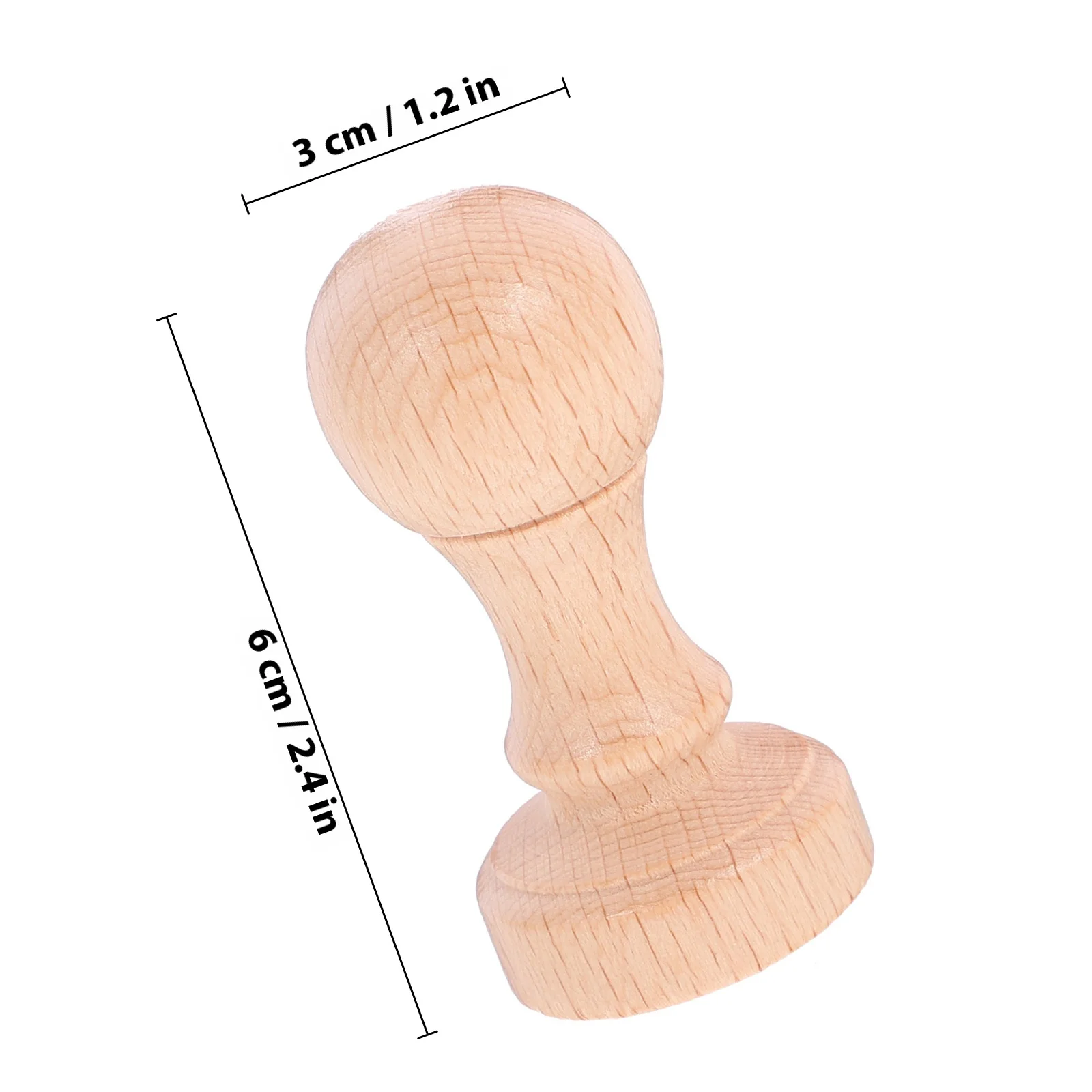 Natural Wood Stamp for Manualidades DIY - close-up view