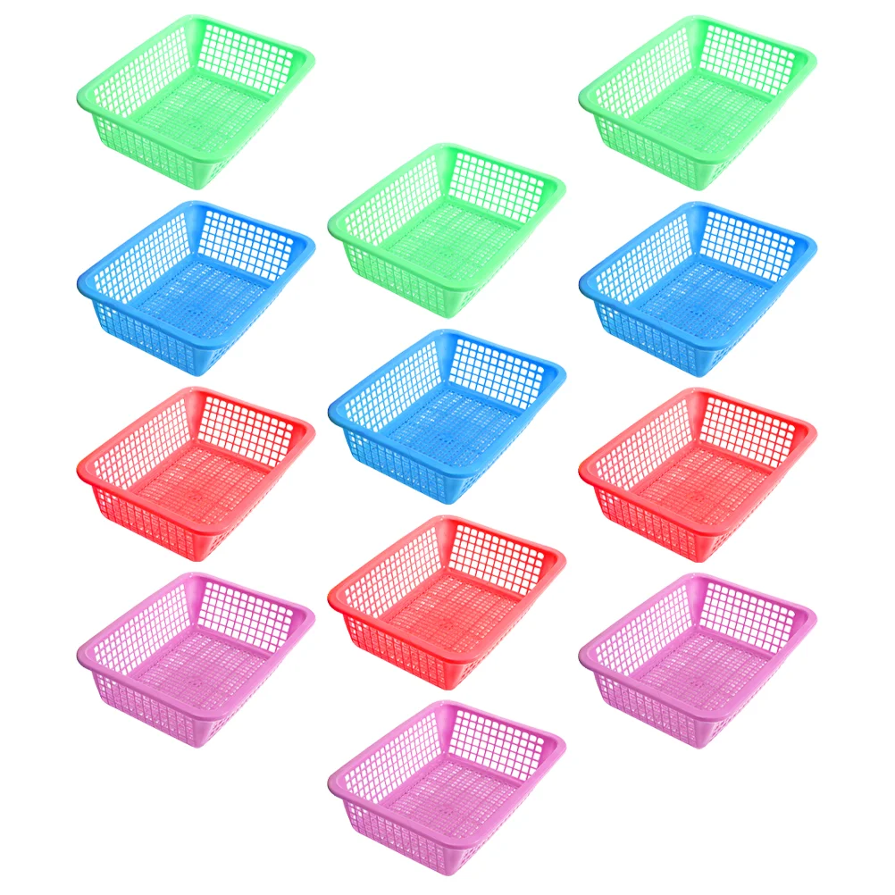 12 Pcs Packing Basket Food Kitchen Storage Organizing Baskets Fruit Plastic Breakfast Sandwich