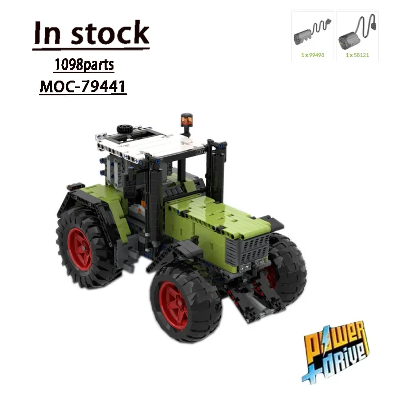 MOC-79441 Green Agricultural Tractor Splicing Assembly Building Blocks Model1098Building Blocks Parts Children's Building Blocks