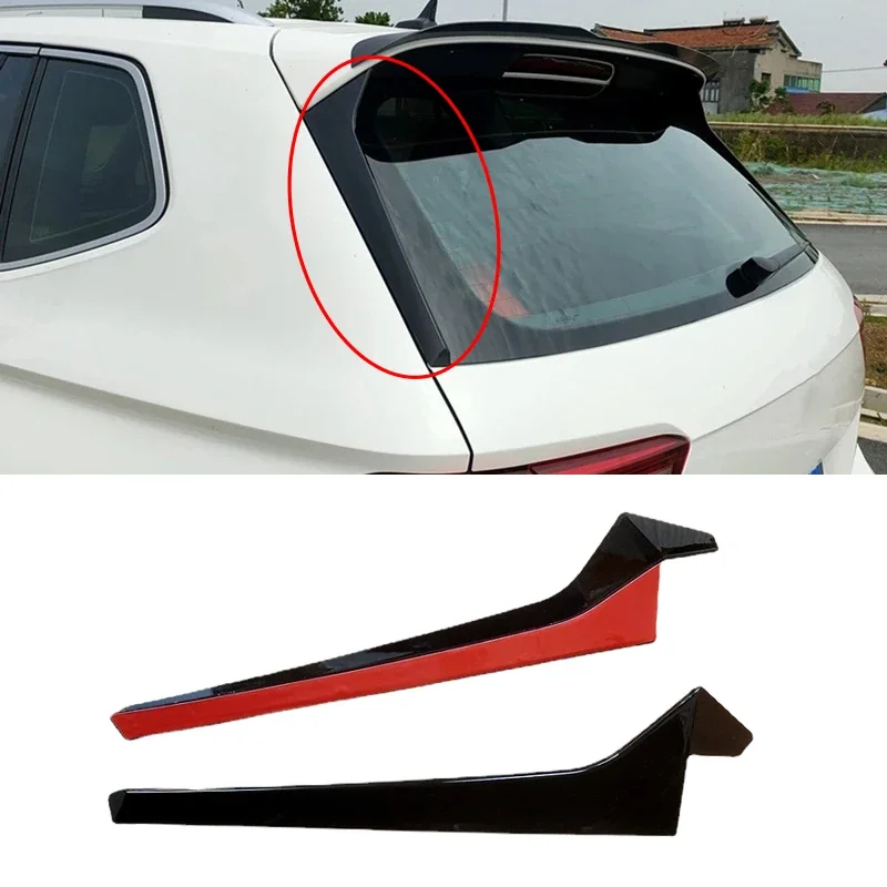 

Car Rear Window Spoiler For VW Tiguan R-Line 2017-2022 Side Wing Cover Trim ABS Glossy Black Automotive Modification Accessories