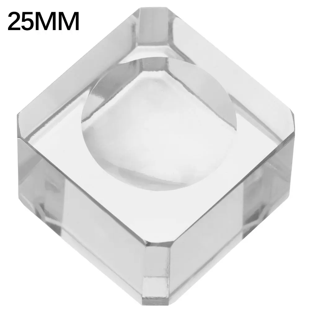 Home Decoration For Ball Square Glass Holder Ball Display Stand Transparent Support Crystal Sphere Base