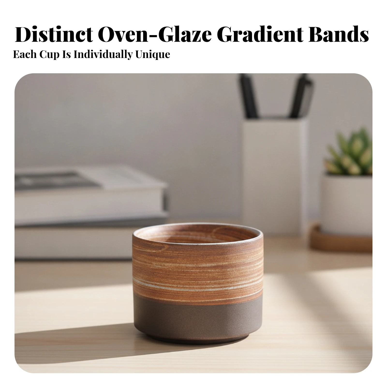 Ceramic Cup with Glazed Finish Minimalist Cylindrical Ceramic Cup Vessel Simple Long-Lasting for Tea Lovers, Home, Office