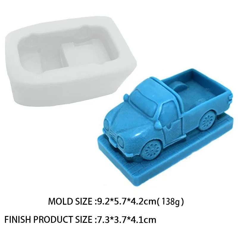 3D Truck Car Silicone Chocalate Mold For Cake Pudding Jelly Moulds Salt Sculpture Ice Sculpture Soft Stereo Mould S0208XC