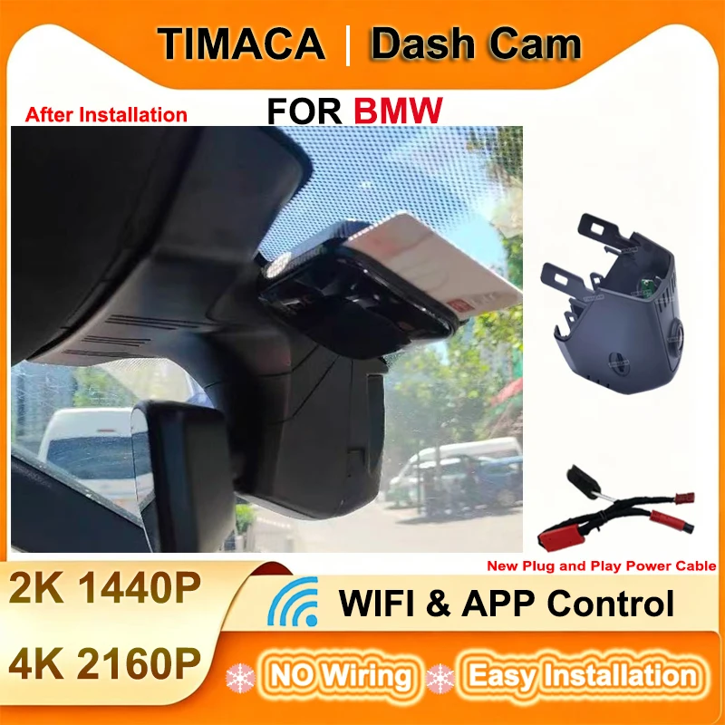 TIMACAM for BMW 7 Series 740i 750i 750Li M760Li 730d 730Ld 740d 740Ld 750d 750Ld G11 G12 Dash Cam 4K Wifi Plug and Play Car DVR