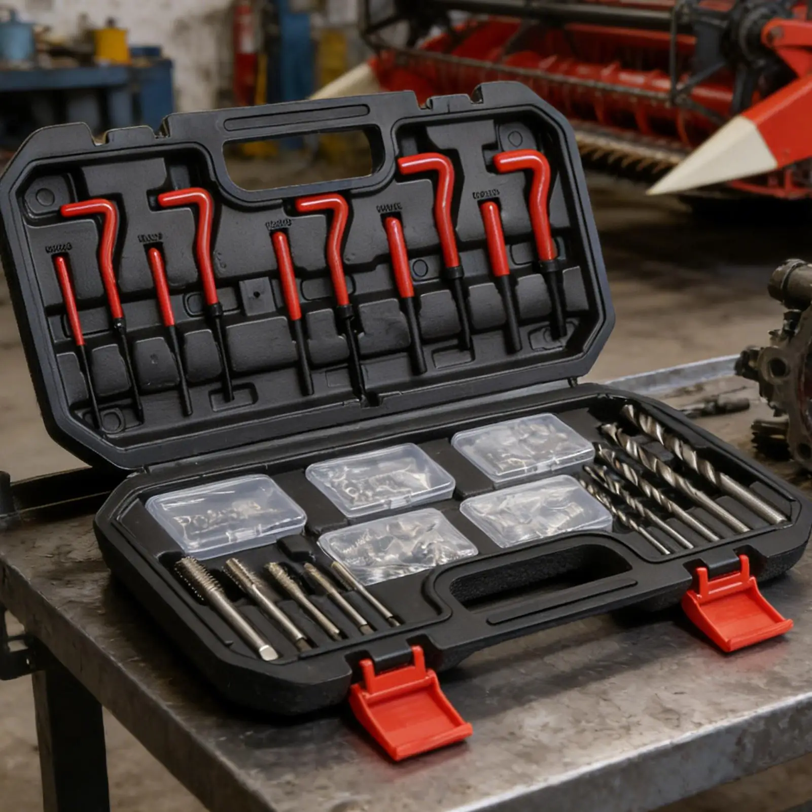 

Helicoil Kit Heavy Duty Professional Inserts Automotive Repair Thread Restorer Kit For Industrial Vehicle Machinery Cylinder