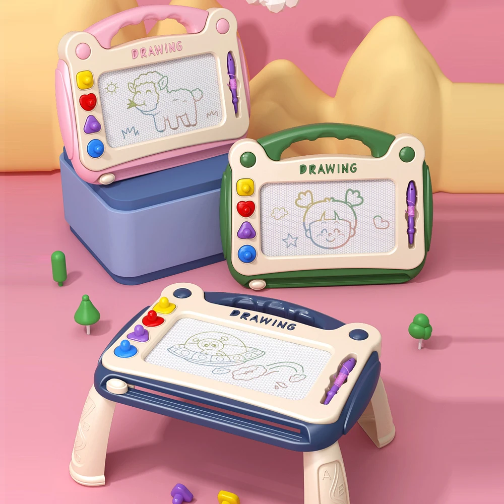 Children Magnetic Drawing Board Montessori Color Puzzle Writing Board Art Educational Game Kids Preschool Drawing Tool Toys Girl