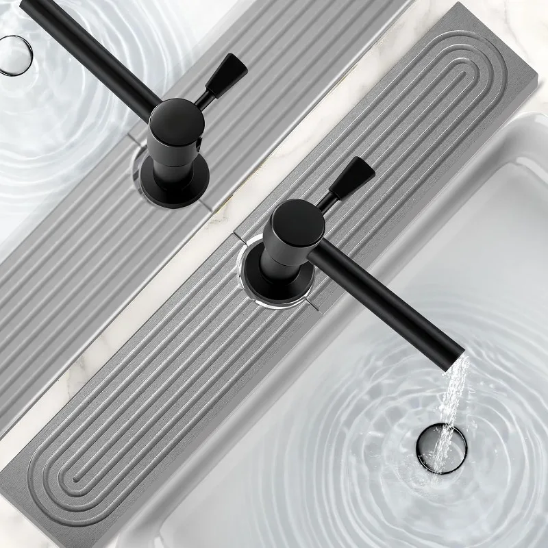 Faucet Mats for Kitchen Sink Water Absorbent Stone Sink Tray Sink Faucet Diatomite Mats for Bathroom Counter Fast Drying