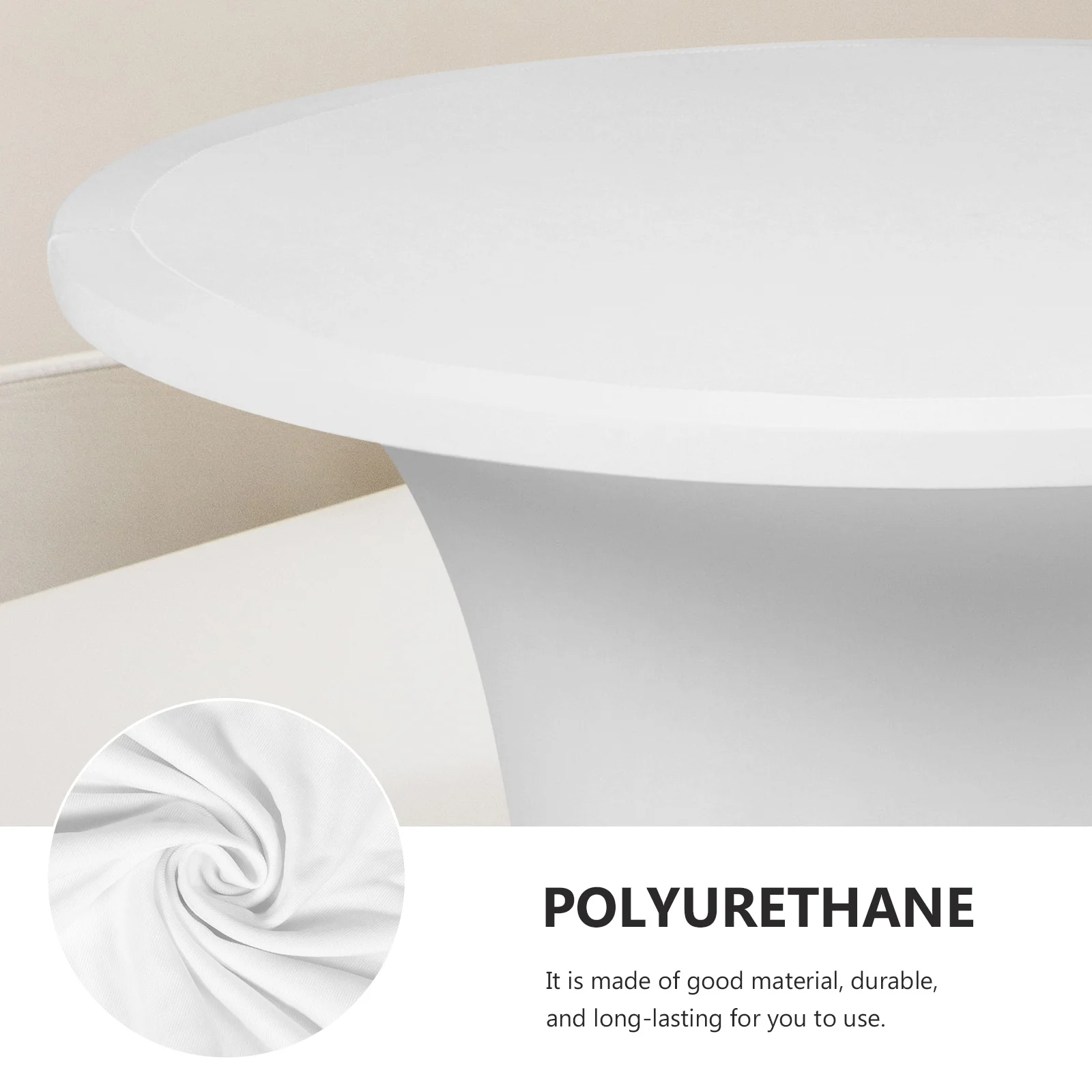 

Cocktail Table Cover Elastic Solid Color Tablecloth for Restaurant Wedding Party Hotel Banquet Decoration