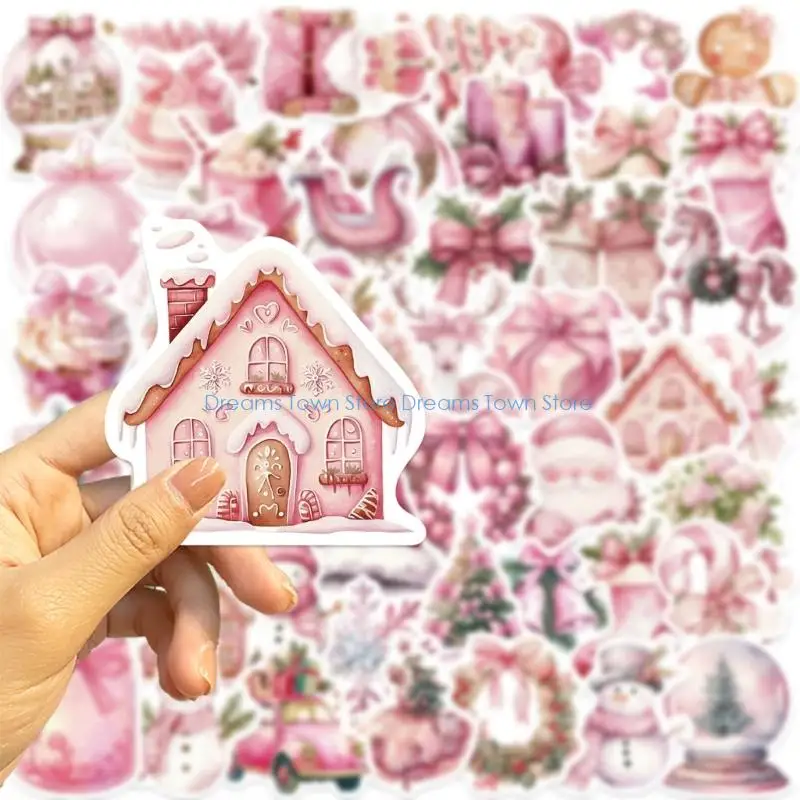 HX6A Christmas Themed Cartoon Stickers Set Waterproof PVC Material Tablet Accessories