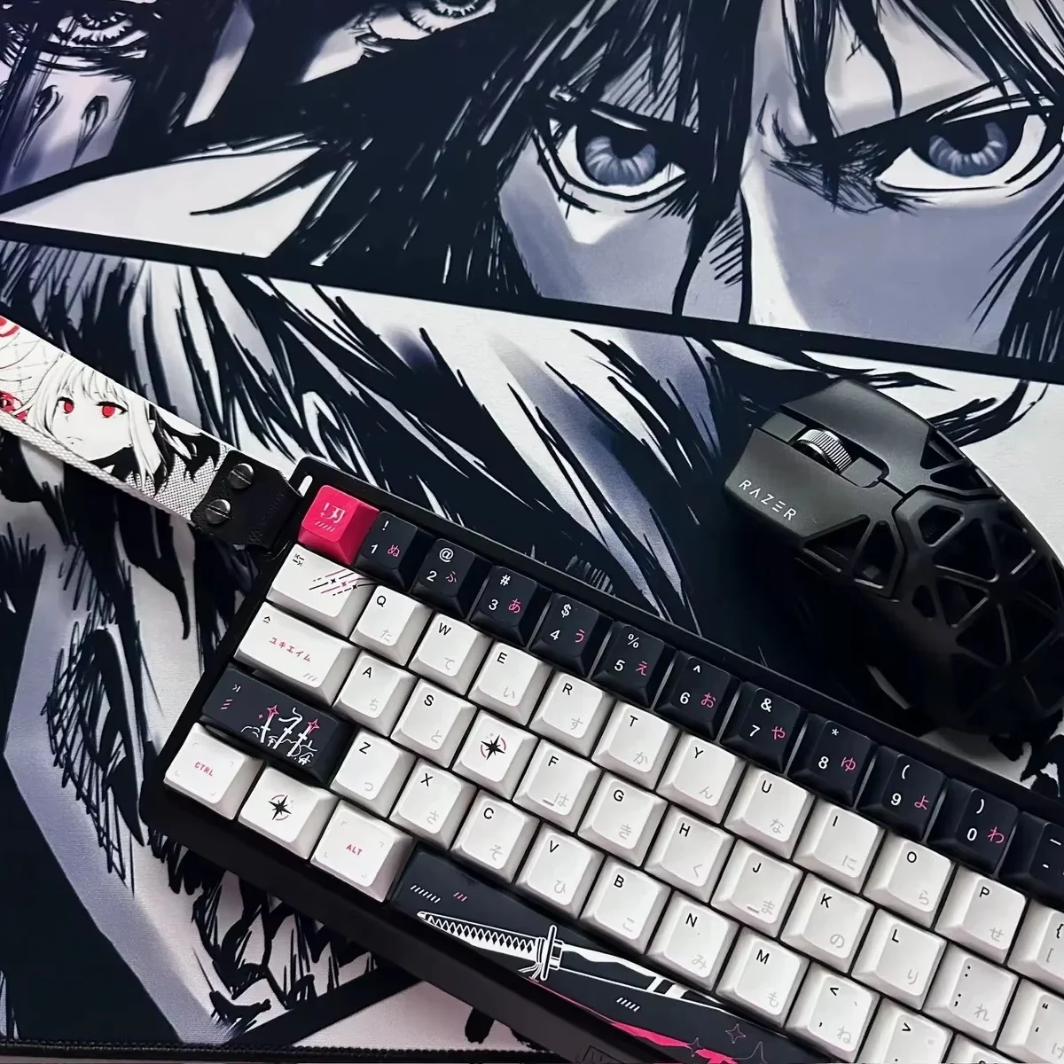 Imagem -03 - Keycap Japanese Roots para Teclado Mecânico Yuki Aim Individuação de Anime Personalizada Cherry Pbt Acessório 92 Chaves