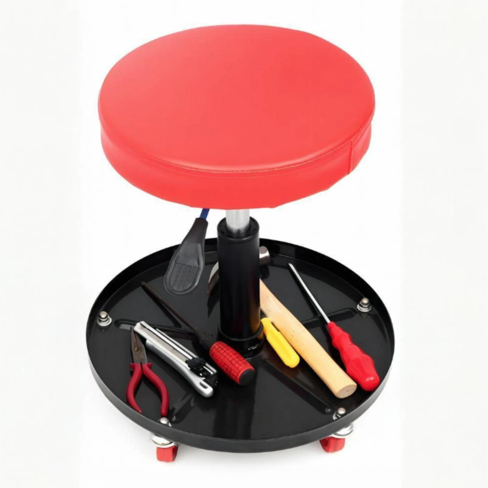 

Rolling Mechanic Stool Metal Post Adjustable Mechanic Stool Garage Equipment for Mechanics