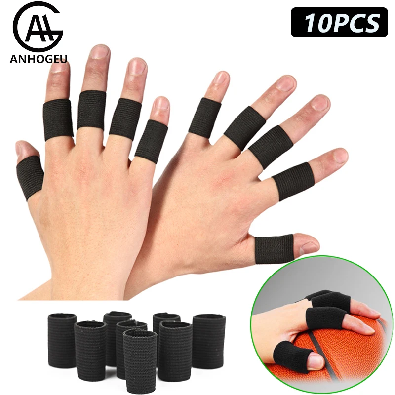 10Pcs/Set Finger Brace Splint Sleeve Thumb Support Protector for Basketball Volleyball Badminton Tennis