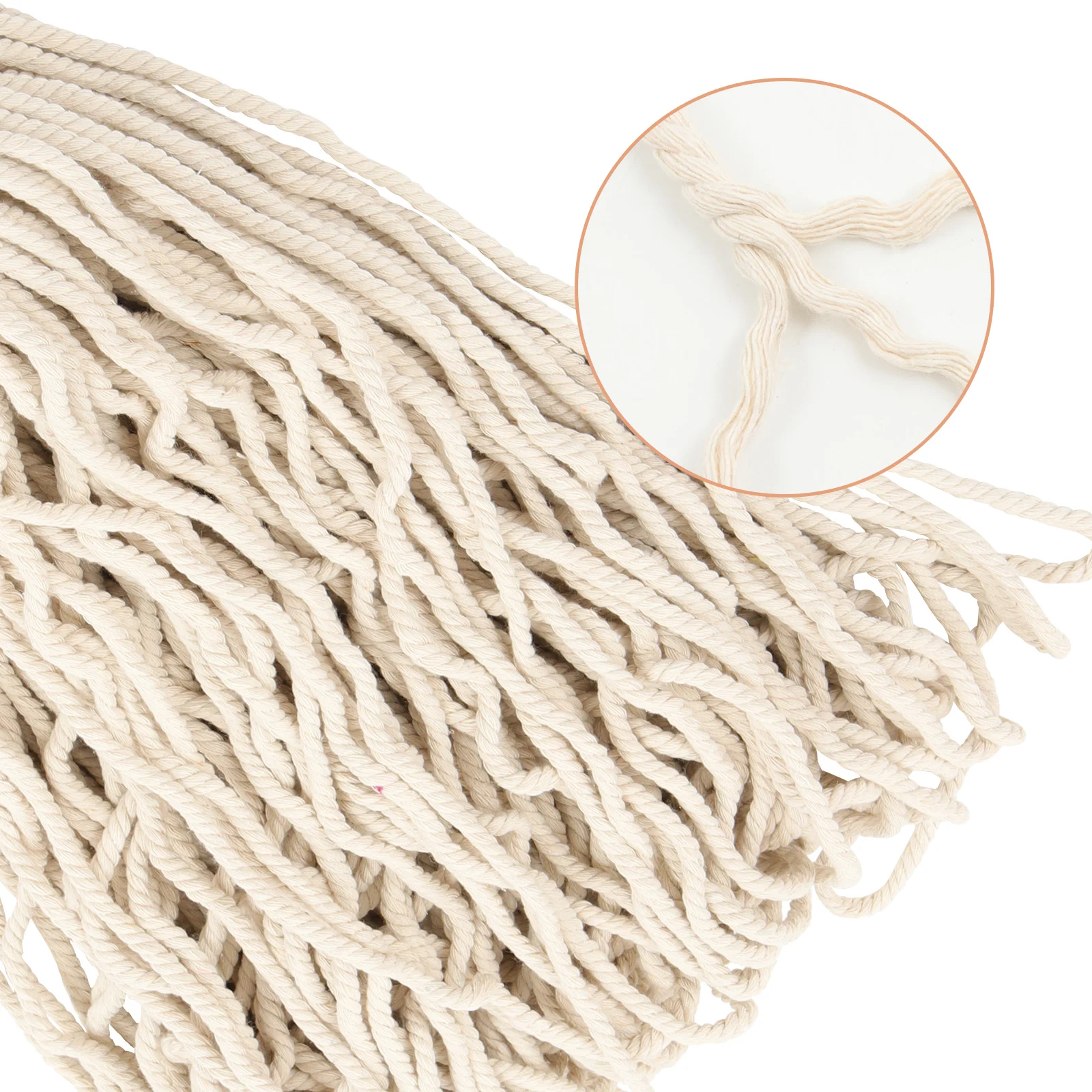 

White Cotton Rope 6mm Diameter Per Kg 75m DIY Crafts Gift Wrapping Hanging Blanket Rope Braided Cord Weaving Accessories Camping