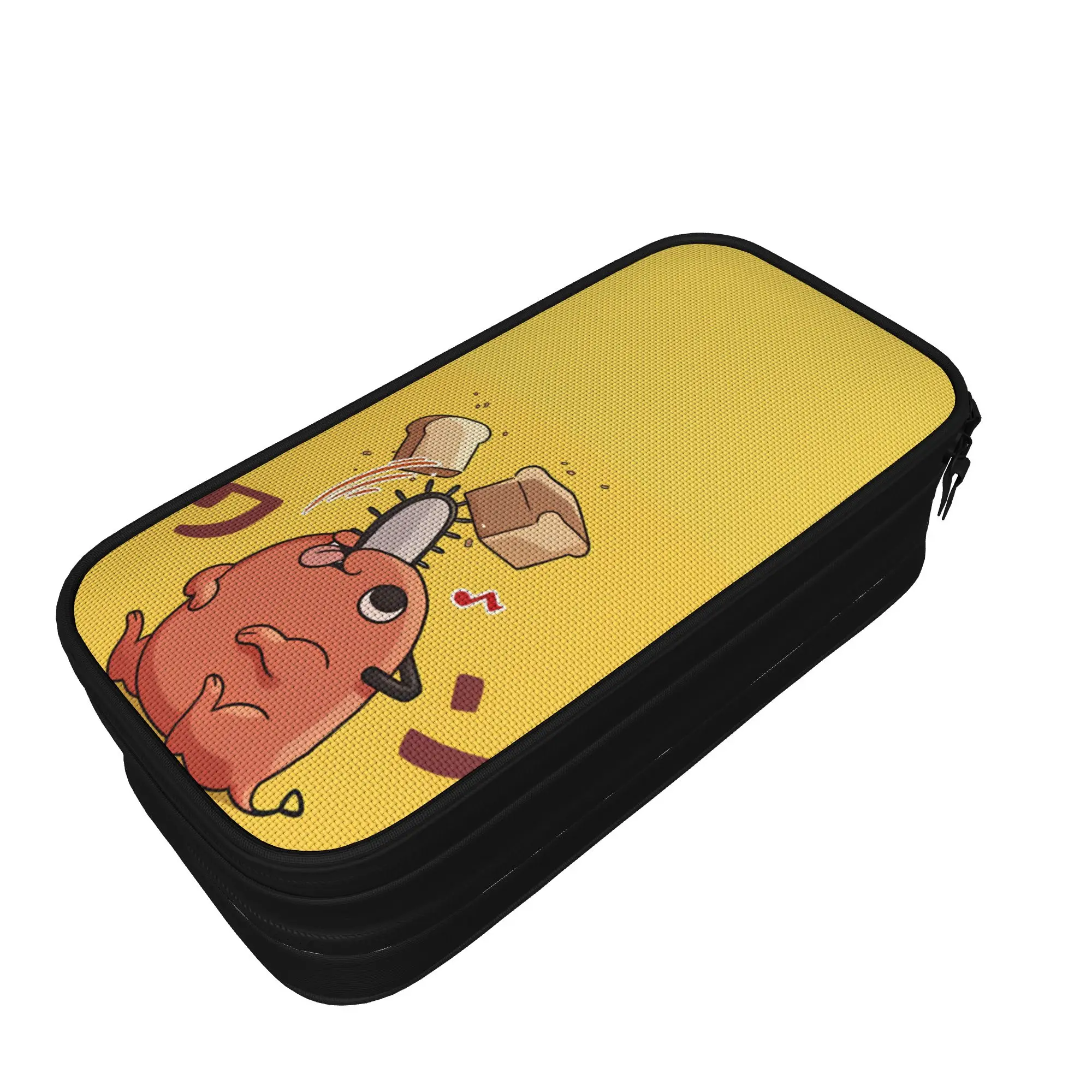 Cute Pencil Case Chainsaws Man Pencil Box Pochita School Pencil Cases Girls Boys Double Layer Custom Stationery Organizer