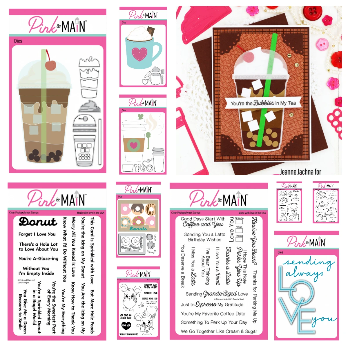 

New 2025 December Mouse Dies Cut Cozy Mug Love Always Dies Sweets Sweet Donut Grande Sized Clear Stamps DIY Scrapbooking Card