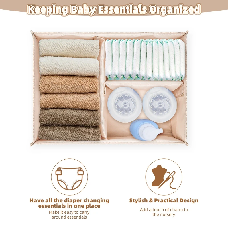 Baby Diaper Storage Bag Multi-functional Diaper Bag for Mother and Baby Products Foldable Mommy Bag view 4