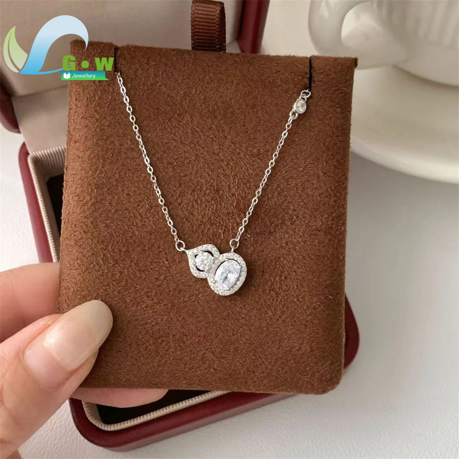 Gourd Necklace Women Japanese Vintage Unique Design High End Elegant Pendant Jewelry Daily Wear Charm Gift For Her Girlfriend