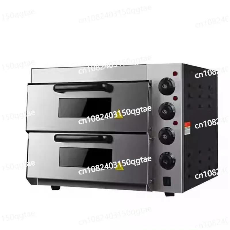 220V 4200W Commercial Double-layer Pizza Oven Large-capacity Bread Baking Machine Two-layer Two-tray Electric Oven with Timer