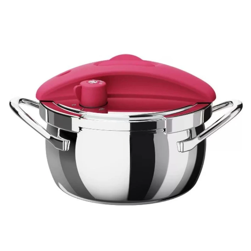 20cm 4L 304 Stainless Steel Pressure Cooker, Induction Gas Stove Top Anti-Explosion, Home Kitchen Compact