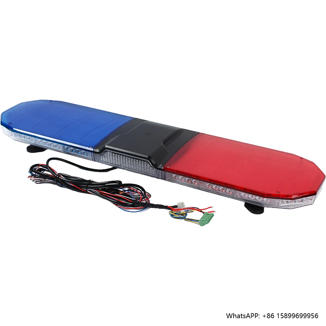 

100W Siren Speaker with 12V/24V LED Strobe Lightbar Car Roof Security Traffic Visibility Retrofits Flashes