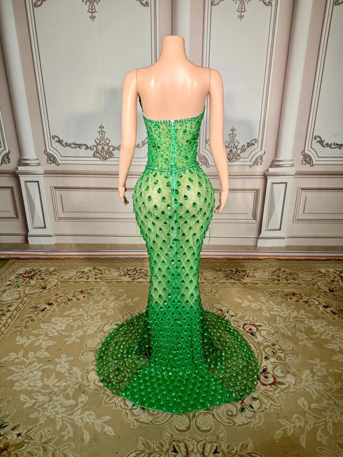 ZD 2025 ใหม่มาถึงผู้หญิงเซ็กซี่Backless Hollow Diamondชุดราตรีชุดราตรีหรูหราฉลองวันเกิดตรงสําหรับชีฟอง