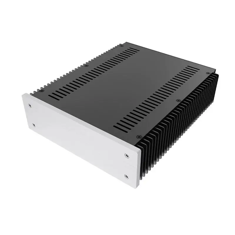 BZ2307 All Aluminum Power Amplifier Chassis Dual Cooling Radiator Mini Audio Enclosure Power Supply DIY Housing Case