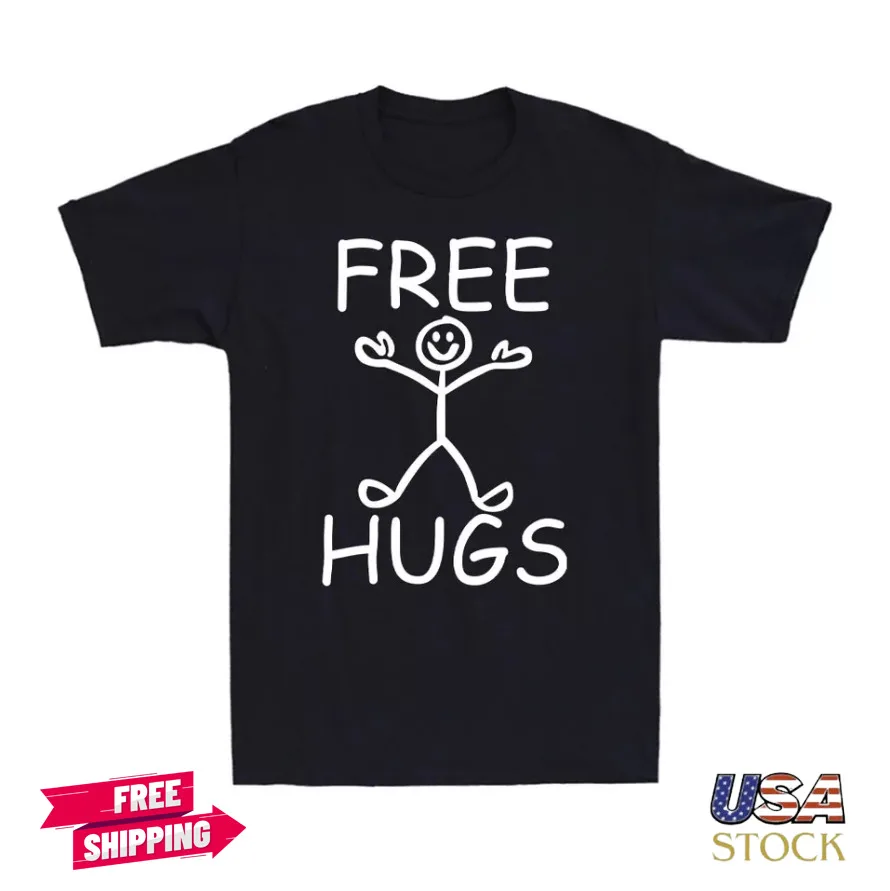 

Футболка мужская хлопковая с надписью «Free Hugs»