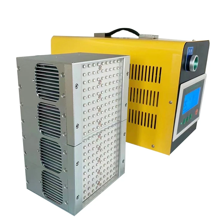 200*100mm Sistema di polimerizzazione con raffreddamento ad aria Lampada LED UV per vernice Inchiostro Colla UV Vernice UV Forno Trasportatore Polimerizzazione